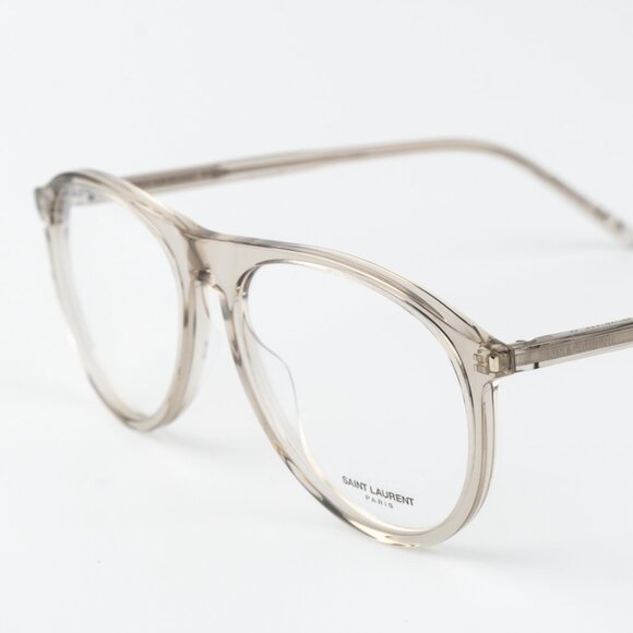 Saint Laurent Women Eyeglasses Transparent Beige Pilot SL667OPT 003 BRAND NEW - Picture 4 of 11